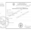 Bilingual Death and Burial Certificate